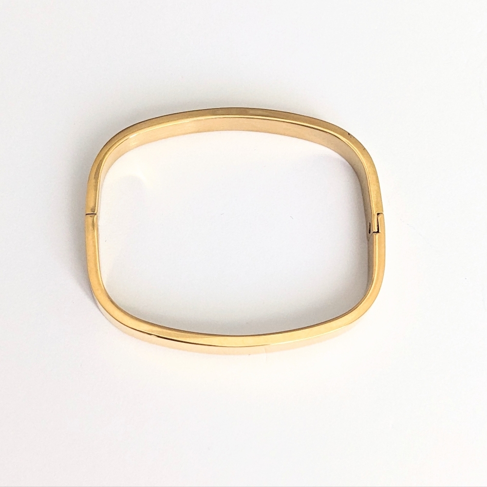 Classic Gold Plated Bangle Bracelet - Picture 2 of 2